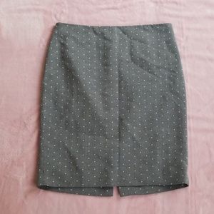 The Limited grey polka dot pencil skirt